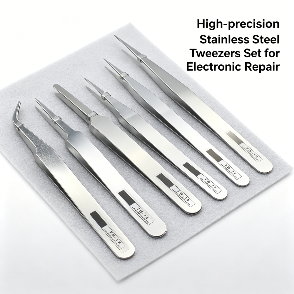 Diy Electronics Gadget - Anti-magnetic Stainless Steel Tweezers Kit 6