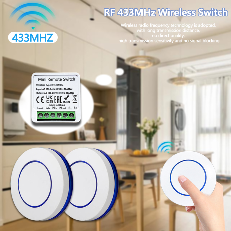 433HMz Wireless Light Switch 1 - Diy Electronics Button review and price