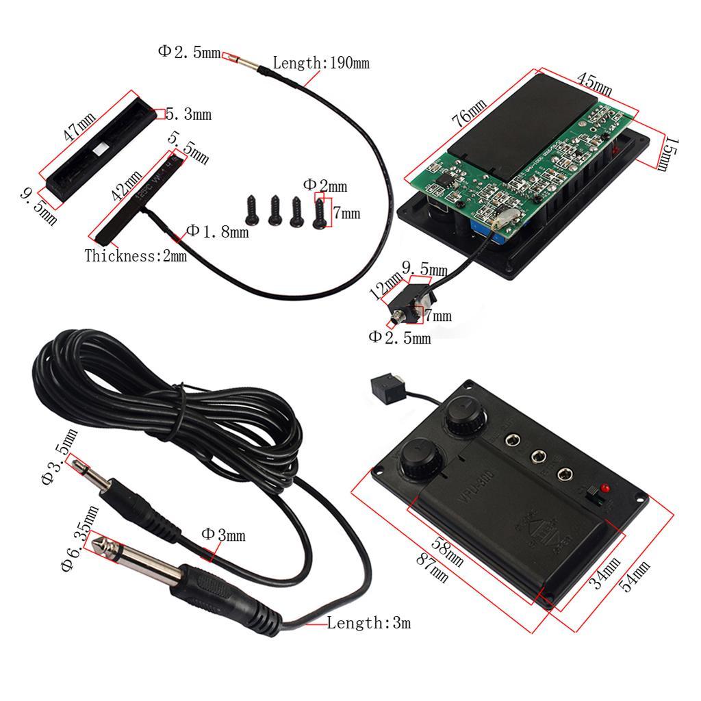 Piezo B60 EQ Preamp Pickup Ele - Diy Electronics Music review and price
