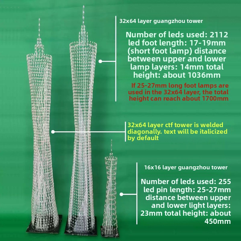 64 Layers Canton Tower DIY Ele - Diy Electronics Gadget review and price